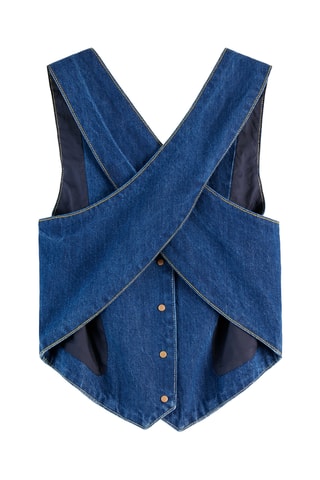 Wollen Gilet Marineblauw