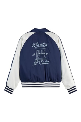 Dubbelzijdig baseball jasje- Marineblauw