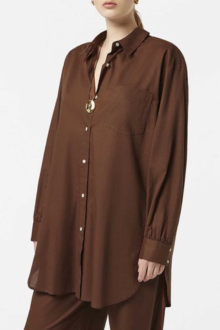 Oversized blouse - Bruin