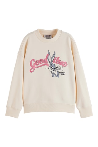 Sweater van biologisch katoen Bugs Bunny Looney Tunes - Beige