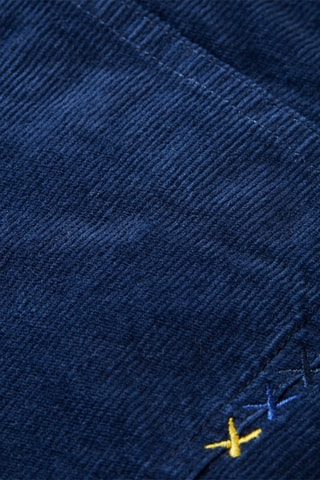 Velours Broek Slim- Marineblauw