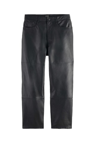 Schapenleren Broek Zwart