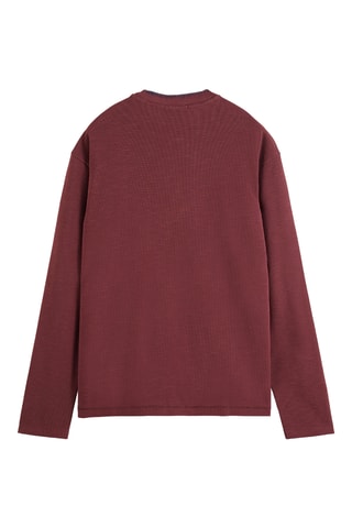 T-shirt relaxed - Bordeauxrood