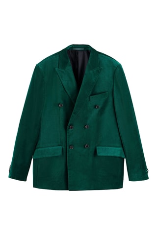 Velours Blazer - Smaragdgroen