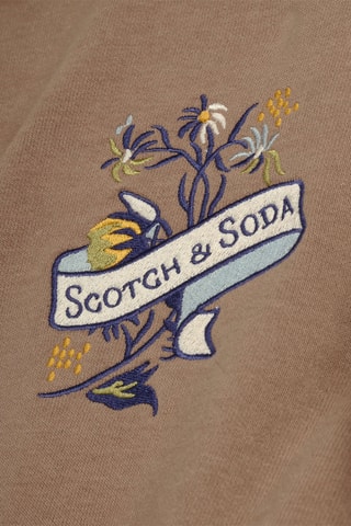 Sweater relaxed met capuchon - Bruin