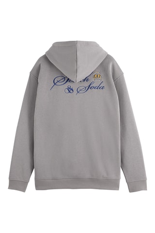 Sweater relaxed met capuchon - Grijs