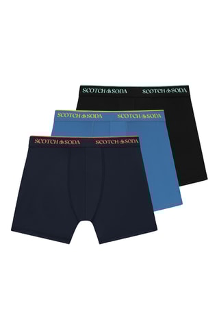 3 Biologisch Katoenen Boxers - Blauw