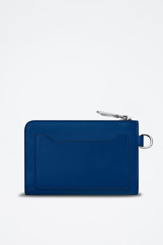 Tarjetero de piel - Azul