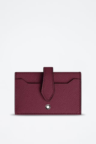 Tarjetero de piel - Burdeos