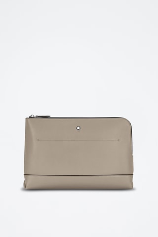 Bolso de mano de piel - Gris