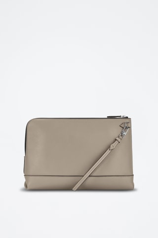 Bolso de mano de piel - Gris