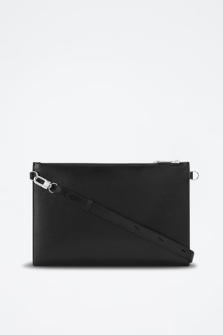Bolso de mano de piel - Negro