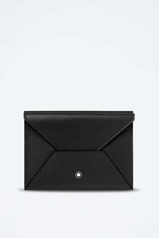 Funda de piel para pasaporte - Negro