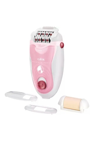 Epilateur électrique Silence Soft Calor - Tête amovible et 3 têtes accessoires inclus - 24 pinces