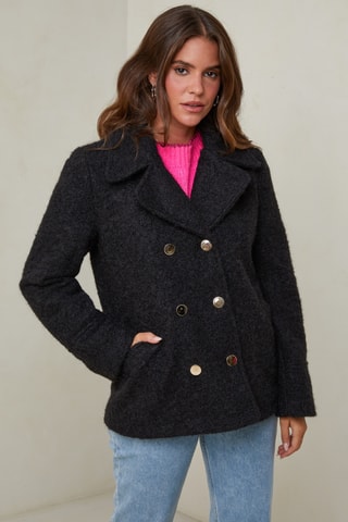 Abrigo marinero - Negro