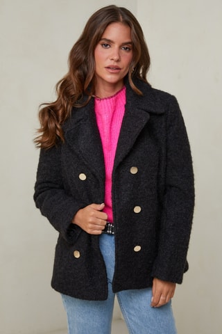 Abrigo marinero - Negro