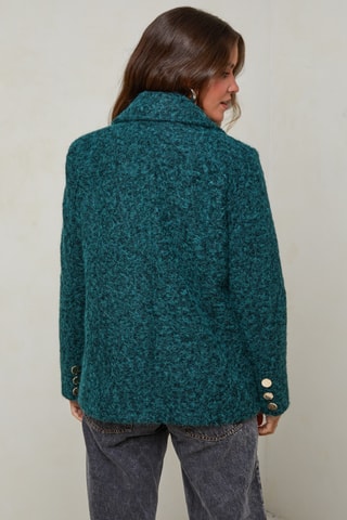 Abrigo marinero - Verde oscuro jaspeado