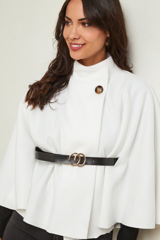 Abrigo capa - 
Blanco