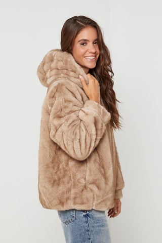 Chaqueta con capucha - Beige