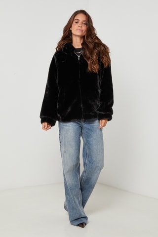 Chaqueta con capucha - Negro