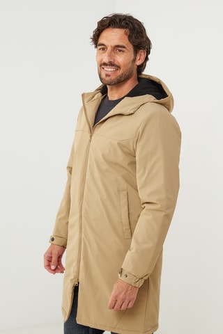 Parka con capucha - Beige