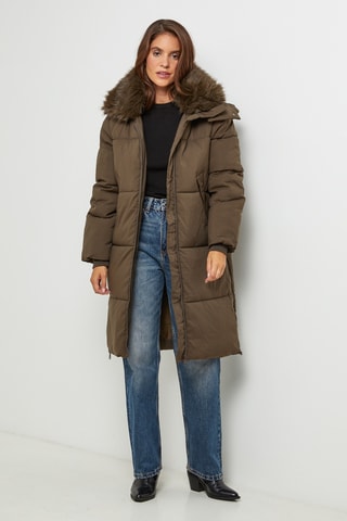 Anorak con capucha - Caqui