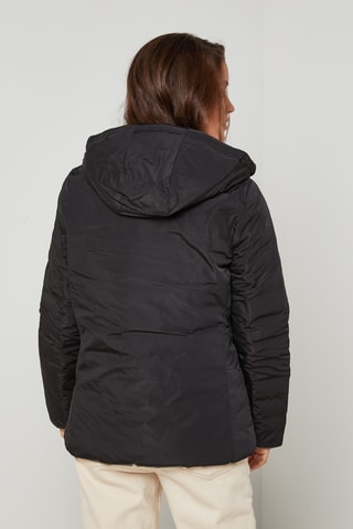 Anorak reversible con capucha - Negro y gris