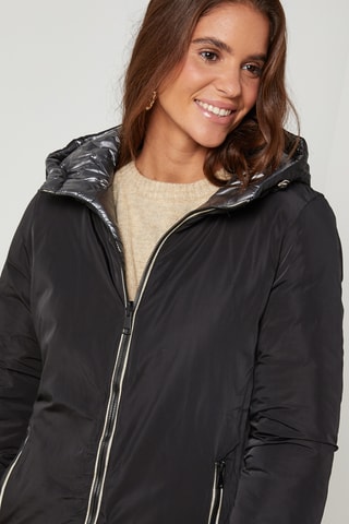 Anorak reversible con capucha - Negro y gris
