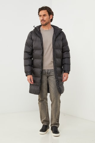 Anorak con capucha - Negro