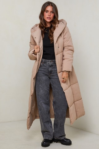 Anorak con capucha - Camel