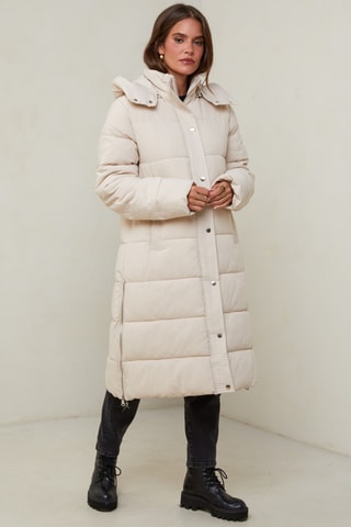 Anorak con capucha - Crudo