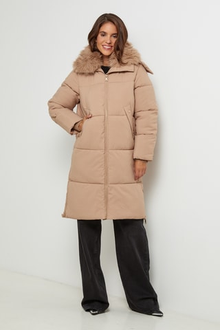 Anorak con capucha - Camel