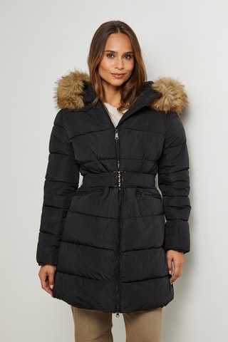 Anorak con capucha - Negro