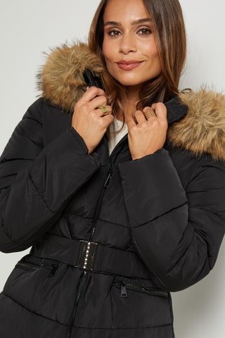 Anorak con capucha - Negro