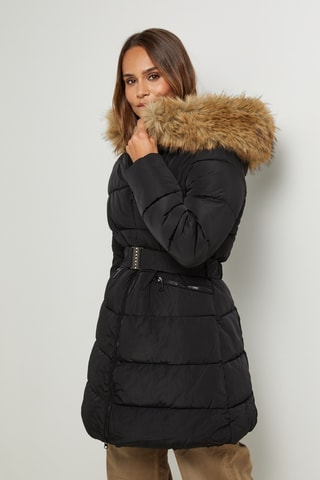 Anorak con capucha - Negro