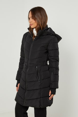 Anorak con capucha - Negro