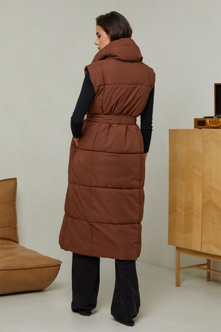 Chaleco largo - Marrón