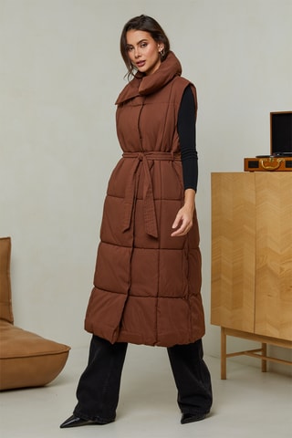 Chaleco largo - Marrón