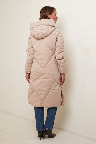 Anorak largo con capucha - Camel