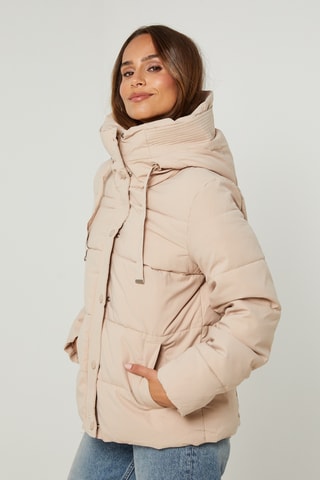 Anorak con capucha - Beige