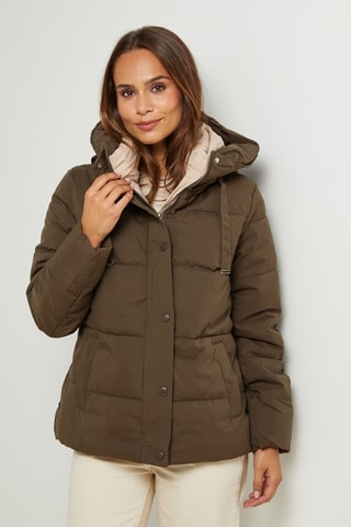 Anorak con capucha - Caqui