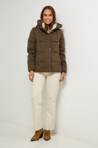 Anorak con capucha - Caqui