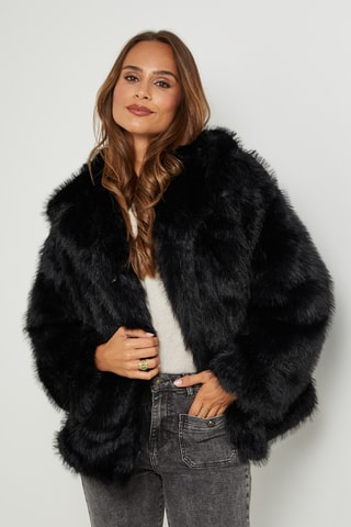 Chaqueta con capucha - Negro