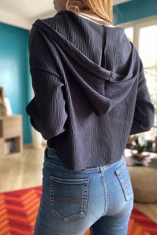 Trui met Capuchon - Zwart