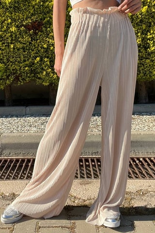 Broek Hoge Taille - Beige