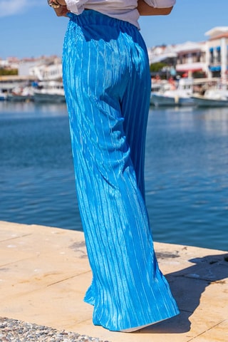 Broek Hoge Taille - Turquoise