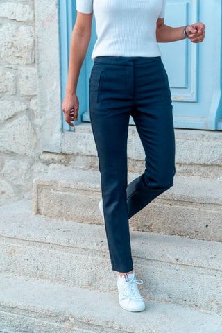 Broek Slim Fit Marineblauw