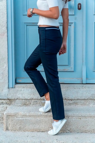 Broek Slim Fit Marineblauw