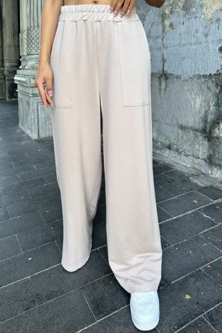 Broek Hoge Taille - Beige