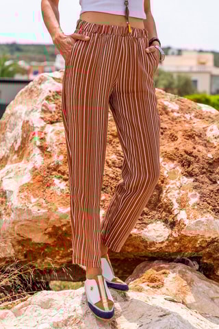 Rechte Broek Bronskleurig